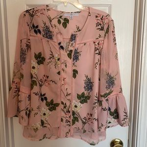 Pink floral top